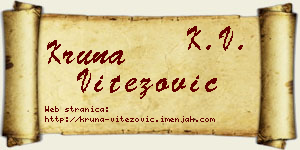 Kruna Vitezović vizit kartica
